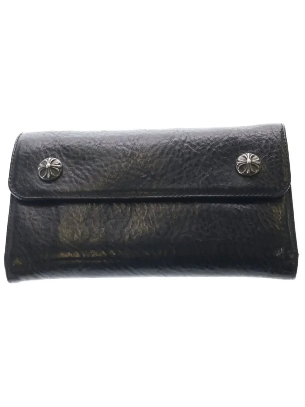 Chrome Hearts Wave Leather Wallet Black
